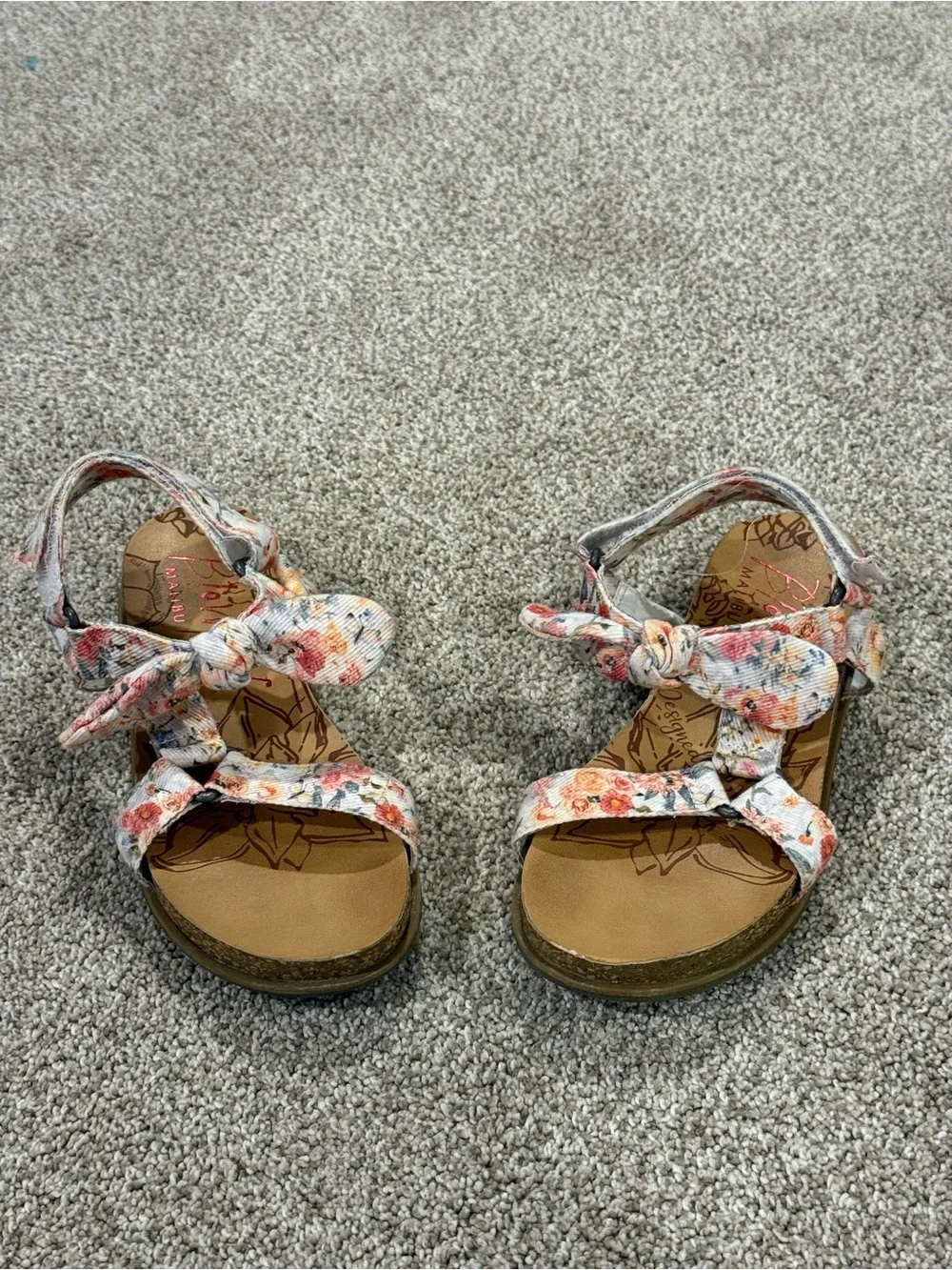 Blowfish Malibu Kids Floral Bow Strap Sandals